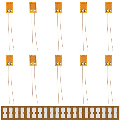 Youmile 10PCS BE120-5AA 120ohm Jauge contrainte de résistance à la pression de haute précision Jauge de contrainte pour capteur de pression, cellule de...