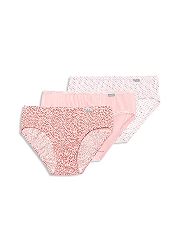 Jockey Women s Underwear Plus Size Elance Bikini - 3 Pack, Love Fest Pink Pearl Dainty Dot, 9