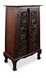livasia Massivholzschrank mit edler Schnitzerei, asiatscher Schrank der Marke Asia Wohnstudio, (Handarbeit), Wohn -und Esszimmerschrnk