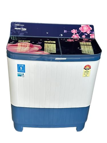 Image of Voltas Beko 8 Kg 5 Star Semi Automatic Top Load Washing Machine (WTT80DBLG /BLSSWH5GBDE) Blue