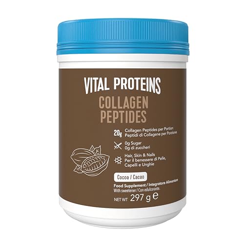 Vital Proteins Collagen Peptides Powder, Supplement (Type I, III), Cocoa Flavor, Hydrolyzed Collagen, for Skin Hair Nail Joint, Dairy and Gluten Free, 20g per Serving, 297g 1 Pack