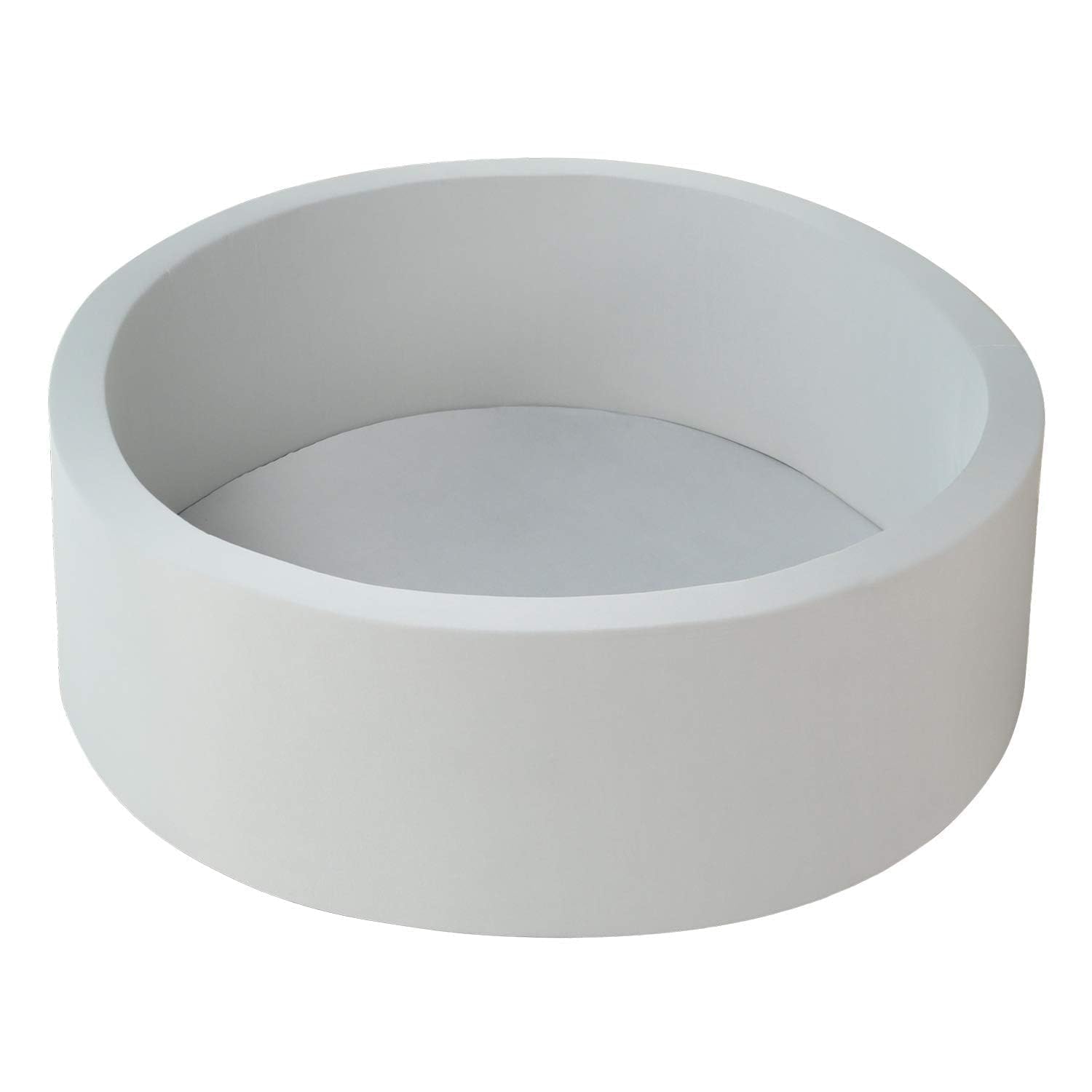 Foam Ball Pit for Toddlers Kids Soft Ball Pool Ideal Gift Play Toy for Children Kiddie Pools - Light Gray