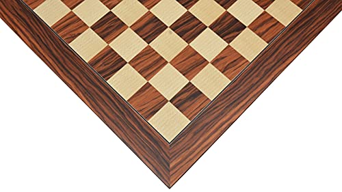 Deluxe Wooden Chess Board – Santos Palisander & Sycamore, 22' Matte Finish | 55 mm Squares | Premium Luxury Board for Players & Collectors