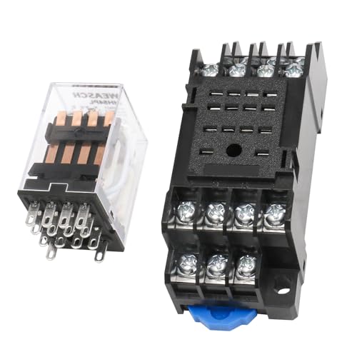 Relé electromagnético HH54PL CA 12V de 14 pines con base de enchufe terminal 2