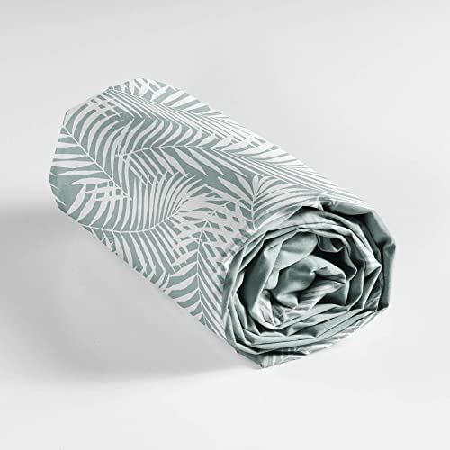 douceur d'intérieur, Botania Sage Fitted Sheet (140 x 190 cm) 100% Cotton - Image 4