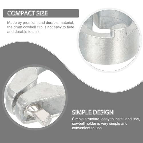 Clamp para Cowbell soporte para batería color plata miniatura 7