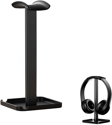 حامل سماعة راس لسطح المكتب، حامل سماعة راس للالعاب مع سيليكون مانع للانزلاق، حامل سماعة راس متعدد الاستخدامات يناسب جميع سماعات الرأس