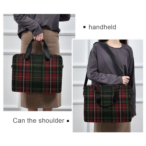 Maletín para portátil ALAZA Green Red Tartan Plaid 13-15.6" miniatura 2
