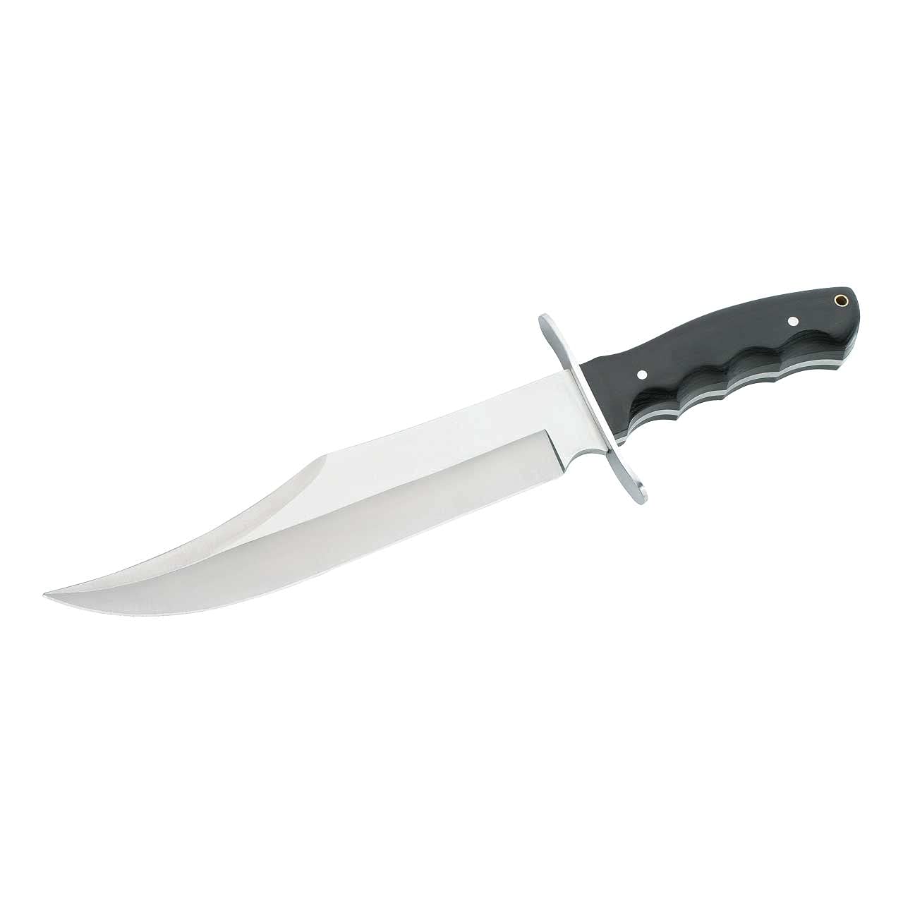 Herbertz Erwachsene Bowie-Messer, AISI 420, Klinge 25 cm, Pakkaholz, Lederscheide, Mehrfarbig, One Size, 102325