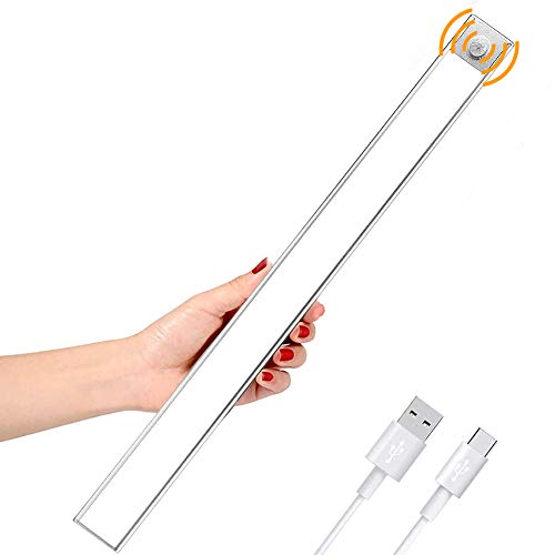 LED Closet Light Motion Sensor Light Indoor Under Kitchen Cabinet Lighting Rechargeable Battery Operated Wireless Undercounter Lights Motion Bedroom Night Light Homelife Stick on Light for Shelf Stair