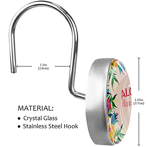 Anneaux de douche imprimé Aloha | Accessoires de bain durables - 4