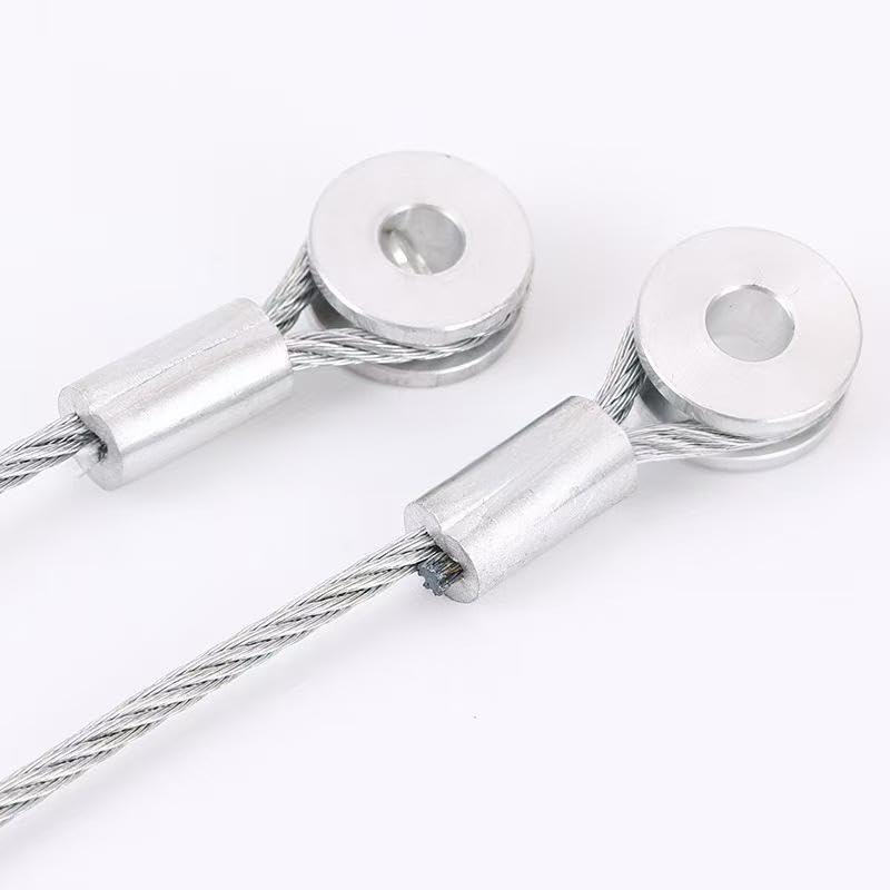 Kit Cavi Per Porta Rampa Rimorchio Jetuplusllc - 2 Cavi In Acciaio Da 381 Cm Con Occhielli - Ricambio Per Molle A Rampa - Argento