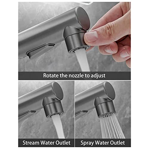 Torneiras de cozinha com 3 modos de pulverização de alça única de 23 polegadas torneira de pulveriza