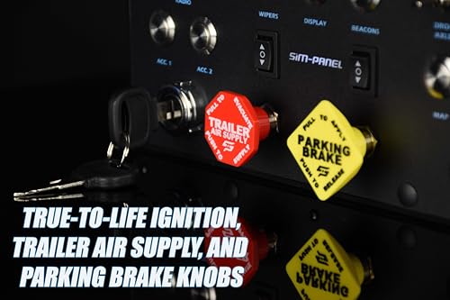 Image of Classic 2 Button Box for ATS /ETS2 (American Truck Simulator /Euro Truck Simulator) (Classic Finish with CB Communications (Matte Black))