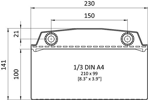 Magnetische Sichttasche 1/3 DIN A4 hoch grün RAL 6016 | VPA 10 Stück