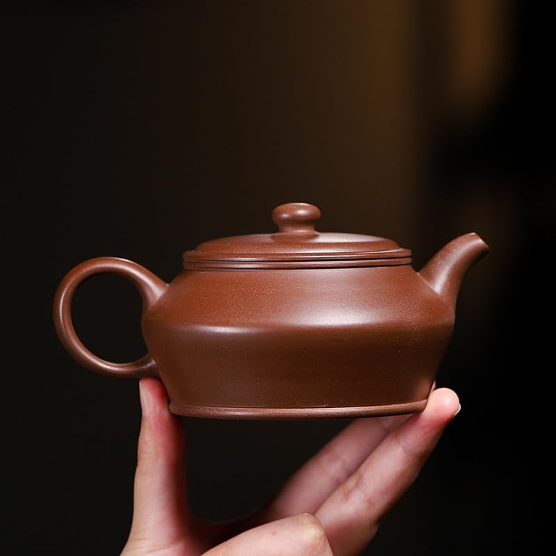 Czajnik do herbaty 240 ml, fioletowa glina, ręcznie robiony czajnik, surowa ruda, fioletowy gliniany czajnik z filtrem, chiński zestaw do herbaty Zisha, czajniczek do kuchenki