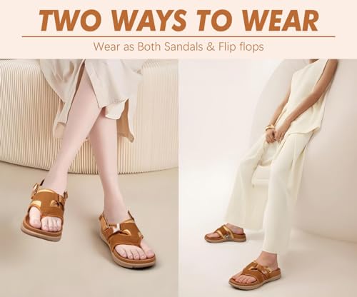 COFACE Flip Flops Sandals for Women Ladies Lightweight Athletic Soft Cushion Walking Sandals Orthotic Orthopedic Thong Sandals With Comfortable Arch Support Outdoor Beach Summer (US Size 6-12)2