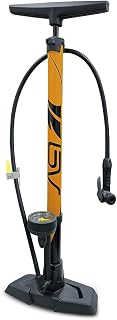 BV 17-Inch Bike Floor Pump: Durable Steel, 160 PSI, Smart Auto-Reversible Presta & Schrader Valve Head