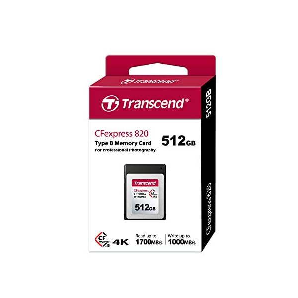 Transcend CFexpress 820 Type B-Speicherkarte TS512GCFE820, Lese-/Schreibgeschwindigkeiten von bis zu 1.700 MB/s bzw. 1… – Bild 5