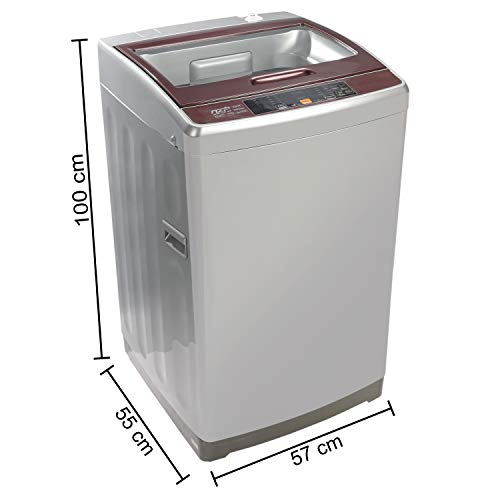 Image of Haier 7.5 kg Fully-Automatic Top Loading Washing Machine (HWM75-707NZP, Silver Grey)