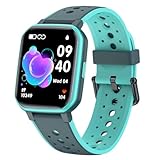 キッズスマートウォッチガールズボーイズ、子供用フィットネストラッカーウォッチ、Kids Smart Watch、1.54インチDIYダイヤル、20スポーツモード、ゲーム、 歩数計、IP68防水、多言語 多種機能付き 日語説明書付き 誕生日プレゼント、女の子男の子用おもちゃギフト、6～14歳 (緑/Green)
