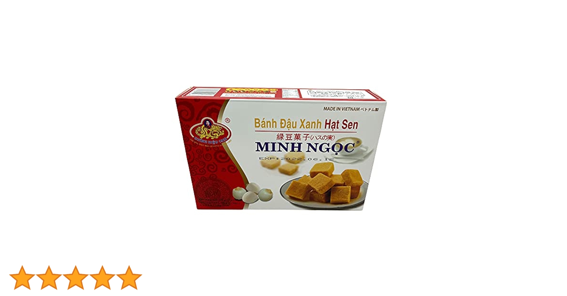 Amazon | MINH NGOC 緑豆菓子 ハスの実味 300g 1箱 BANH DAU