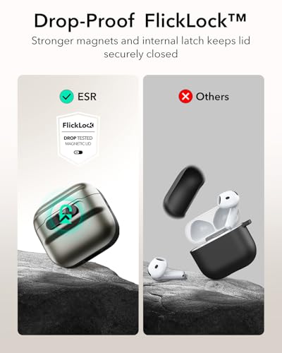Image of ESR for AirPods 4 Case, Compatible with MagSafe, Pulse Series, Titanium