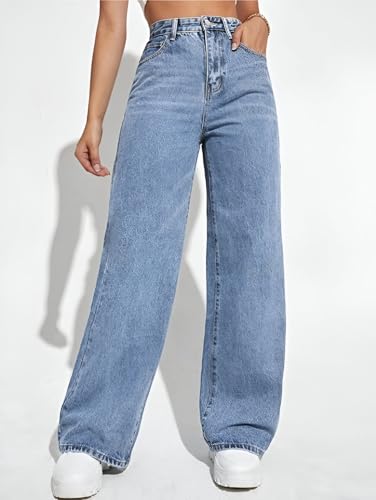 Image of Ben Martin Women High Rise High Waist Stretchable Baggy Oversized Loose Fit Casual Wear Denim Jeans