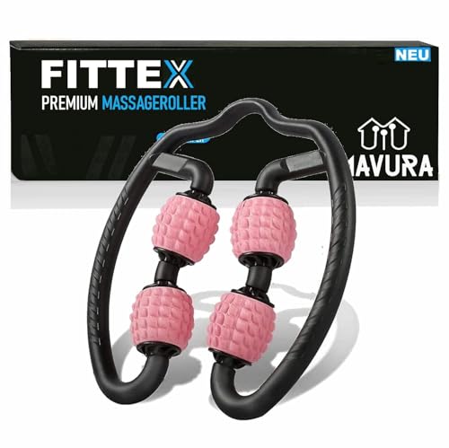FITROLLER-X 4in1 Muskel Massagegerät Faszien Roller mit Griff