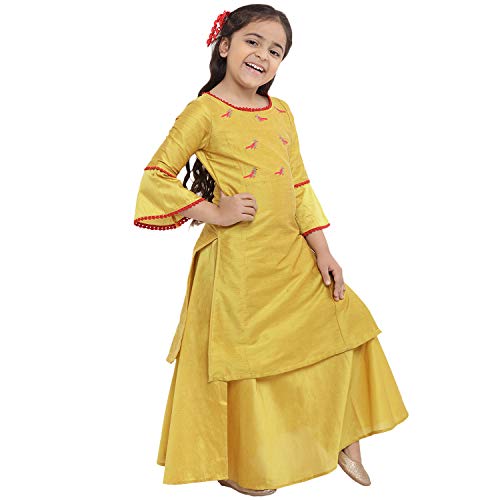 Image of Bitiya By Bhama Girl's Cotton a line Salwar Suit