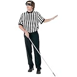 FunWorld Men's Blind Referee Kit, Black, One Size