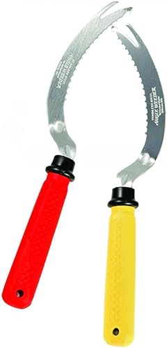 Comfort Grip - Desbrozadora angular para zurdos, mango amarillo