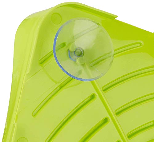 Image of ANKUL Sink Basket Strainer, Triangular Multifunctional Drain Shelf Kitchen Sink Strainer Holder Multifunctional Box Organizer for Soap, Dishwashing, Sponge etc (MIN 1 Quantity, Green)