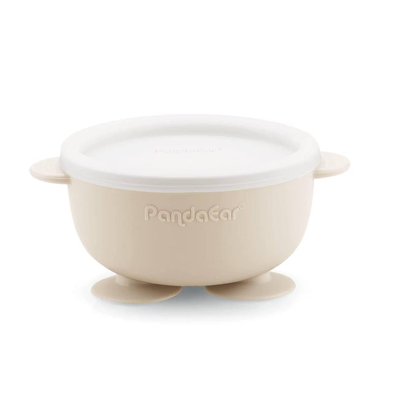 PandaEar 3er Edelstahl Baby Schüsseln mit Saugnapf und Deckel– Breischale für Babybrei & Porridge, Rutschfeste Babyschüsseln mit Silikonhülle, Unzerbrechlich BPA-frei, Kinderschüssel ab 6 Monaten
