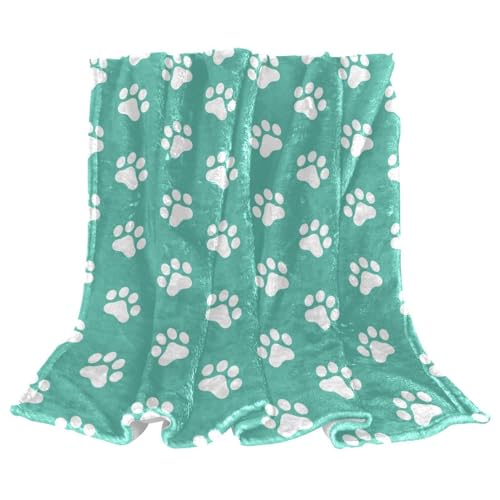 Couverture polaire patte de chat blanc pour des soirées cocooning douillettes - 2