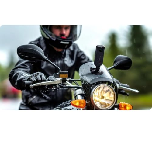 Image of Flexible Adhesive Helmet Mount Base for Insta360 X5, X4, X3, X2, Ace Pro & Ace, Curved Stick-On for Cycling, Biking, Skiing & Motorcycling (Action Camera Helmet Mount Base)