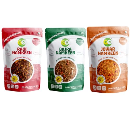 Image of GO LIFE Namkeen (Jowar,Ragi Combo) Healthy Snacks For Weight Loss | Roasted, Protein-Rich, High Fiber, Zero Preservatives | Tasty Snack | Gluten-Free | Perfect For Kids & Family | Anytime Snacking