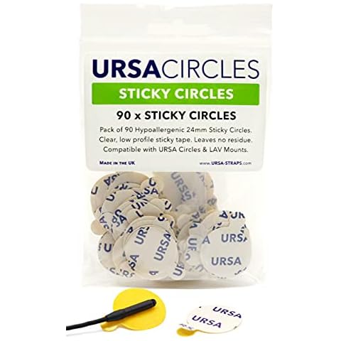 URSA Sticky Circles - Pack of 90. Pre-cut Sticky Circles for reliable mic placement. certified hypoallergenic. Made in the UK Cover