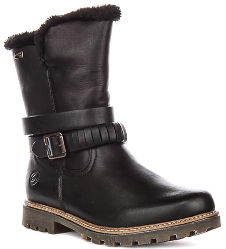 Bottes mi-mollet Remonte D3C72-00 au design doublé avec boucle décorative élégante