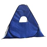 Qianly Wasserdichtes Eisangelzelt, schnell aufgebaut, Blau+Weiß, 2 2 1.3m