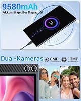 MAXLEGEN Tablet 11 Zoll Cellular, 36GB RAM+512GB ROM/1TB TF, 4G LTE Dual SIM+5G WLAN, Octa-Core Android 15 Tablet mit 9580mAh Akku, 13MP, GPS, GMS, mit Tastatur/Stift/Maus/Hülle/Kopfhörer – Ansicht 4