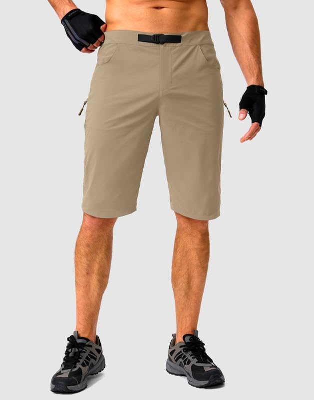 Men's Mountain Bike Shorts Stretch Cycling Biking Bicycle Quick Dry Hiking Shorts for Men Zipper Pockets