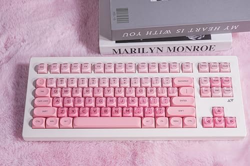 Image of ZORNHER CG870 Foundation Mechanical Keyboard,80% Pink Creamy Keyboard Wireless,Cute Jelly MOA Profile Keycaps,Creamy Sounding Linear Switches,Hot-Swappable,RGB Backlit