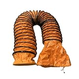 8 Inch x 16 FT Heavy Duty Industrial Duct Hose, Flexible PVC Ventilation Hose with Reinforced Steel Wire...