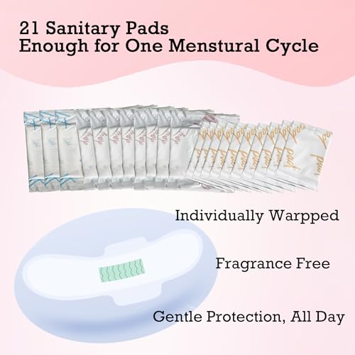 Image of Refill for First Period Kit | 41 PC MultipieYo Teen Preteen Tween Period Starter Kit with Sanitary Pads, Wipes, Panty Liners, Disposal Bags | Complete Monthly Care