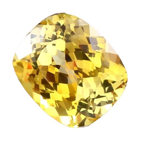 Saphir jaune de Ceylan naturel pierre précieuse en vrac coussin 12,4mm pour DIY collier bague