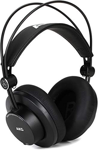 AKG K275 Over Ear Closed Back Lightweight Folding Studio Wired Headphones With Detachable Cable, Black