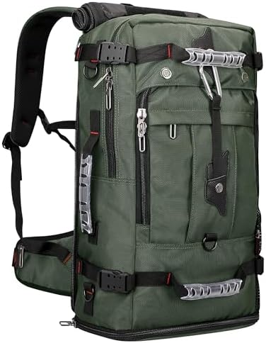WITZMAN Travel Backpack for Men Convertible Duffle Luggage Bag fit 17 Inch Laptop Carry On Bags for Airplane, Army Green, Large, Travel Backpacks
