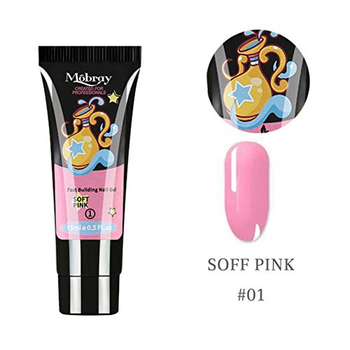 Entemah 9 cores 15ml Cola para unhas Quick Building Moldes para unhas transparentes Clip para unhas