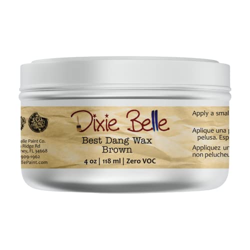 Dixie Belle Paint Company | Best Dang Furniture Wax (4oz Brown) | DIY Furniture Finishing Wax | Chalk Paint Protection | Antique DIY